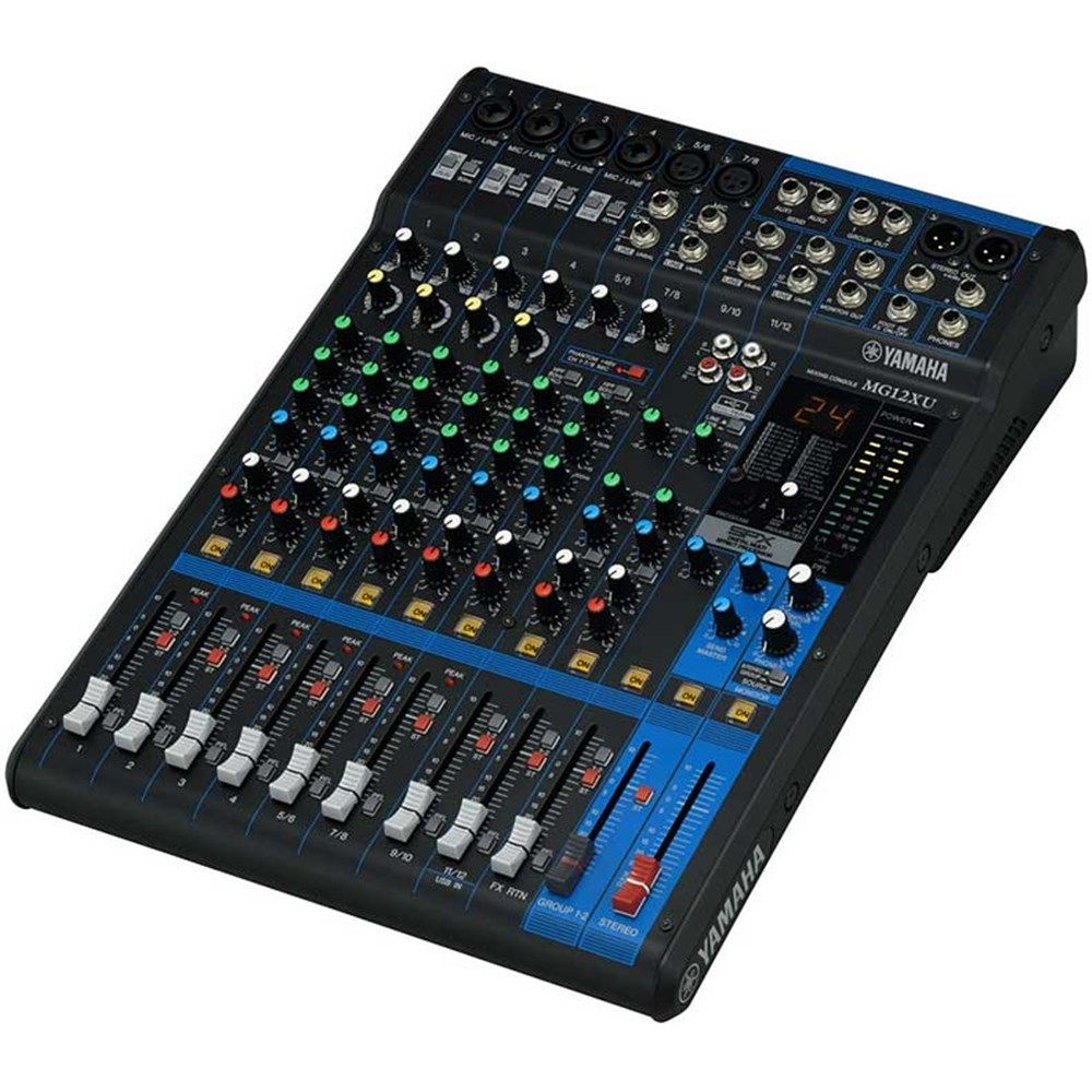 Yamaha MG12XU 12 Channel Mixer w/ D-PRE Preamps, Comp, FX, USB Interface & Faders