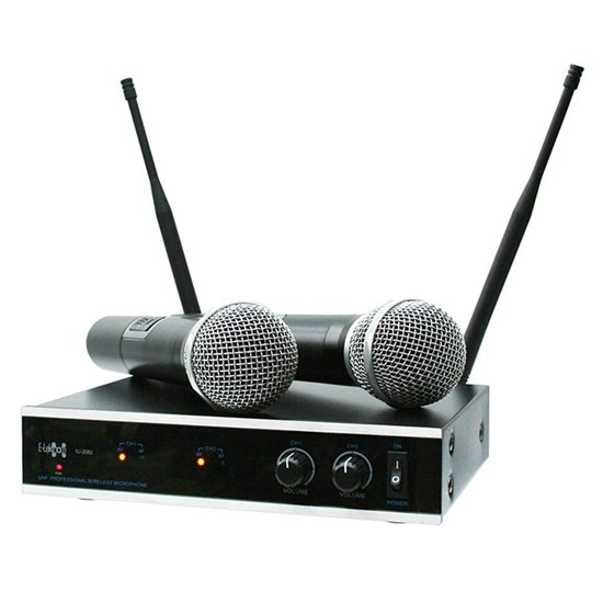 E-lektron IU-2082HH UHF Dual Channels Handheld Mic Set