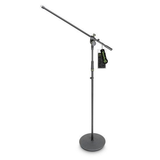 Gravity MS2321B Microphone Stand w/ Round Base & 2 Point Adjustment Boom