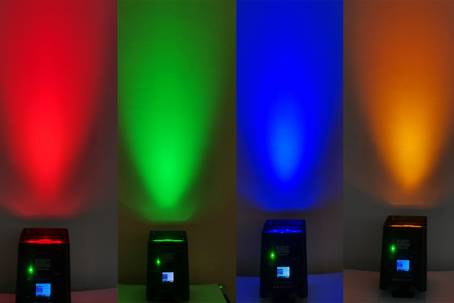 Event Lighting PAR4X12B2 - Indoor Battery Uplight Pro Par with 4 x 12W RGBWAUV LEDs - Image 3