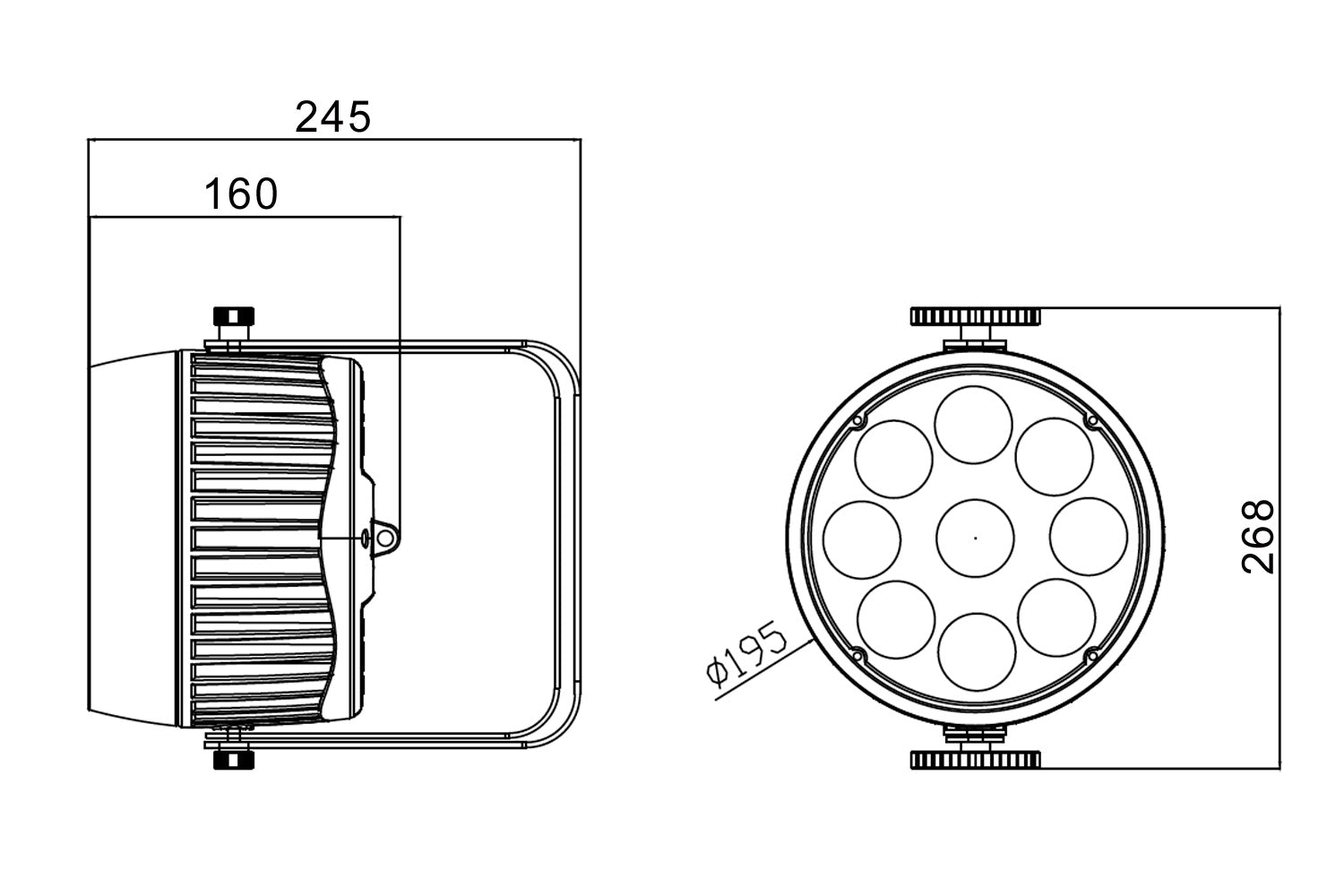 Event Lighting PAR9X12BH-IP - Outdoor Battery Pro Par with 9 x 12W RGBWAU LEDs - Image 6