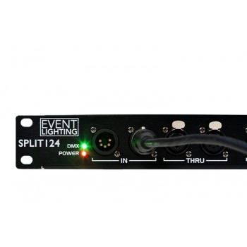 SPLIT124 - 1 In and 4 Out and 1 Through - Optical DMX splitter, both 5 and 3 pin XLR on all I/O, rack mountable - Image 5