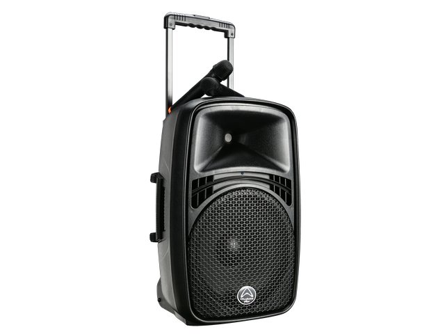 Wharfedale EZ15A Battery powered portable PA, 15", UHF dual wireless mic, blue tooth