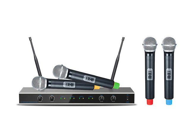 E-Lektron IU-4011 Wireless 4 Hand Microphone System Set