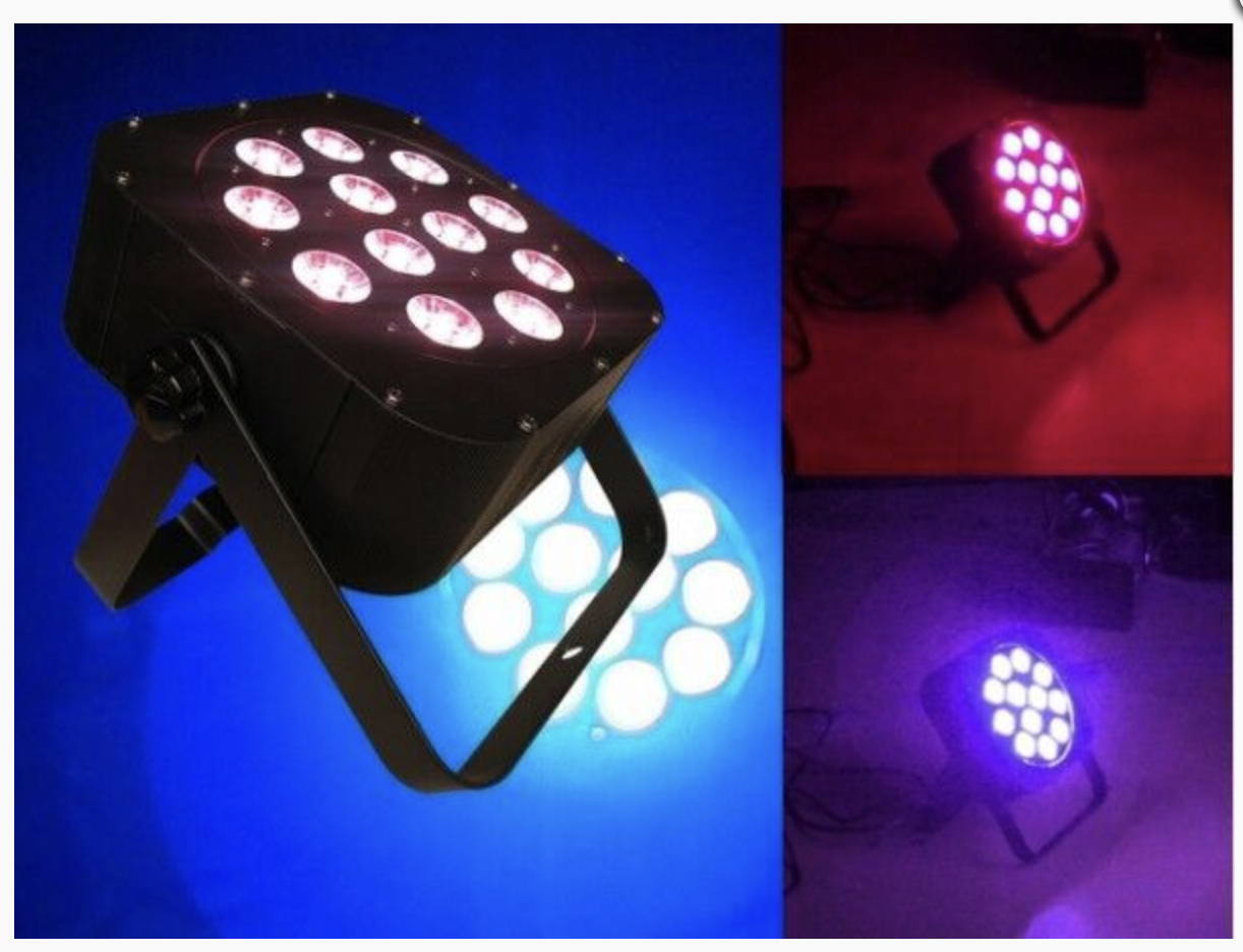 12 x 12W FLAT RGBWUV LED